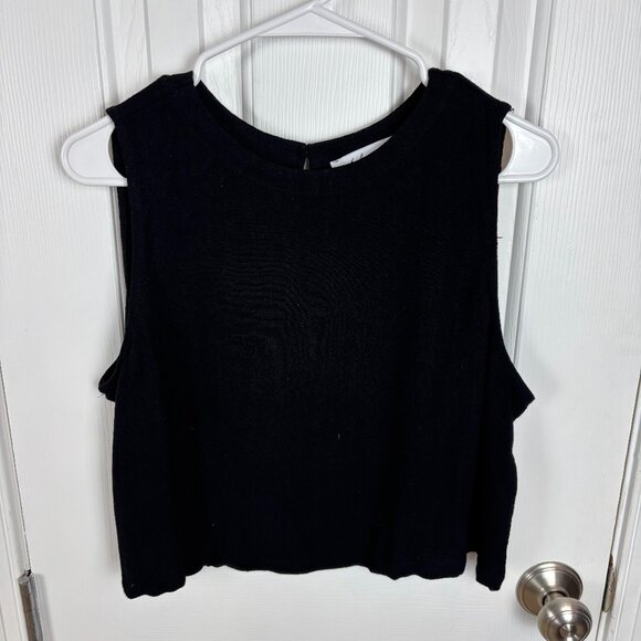 Petal &‎ Pup Marnie Tank & Wide Leg Pants Linen Set in Black Size L New - Picture 1 of 9